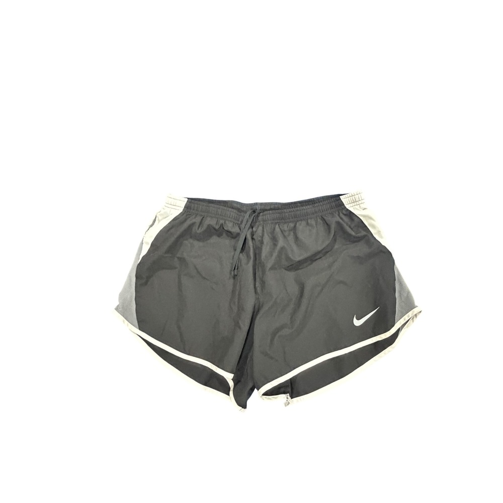 Nike Tempo Running Shorts Womens Black White Mesh Athletic Activewear Size M